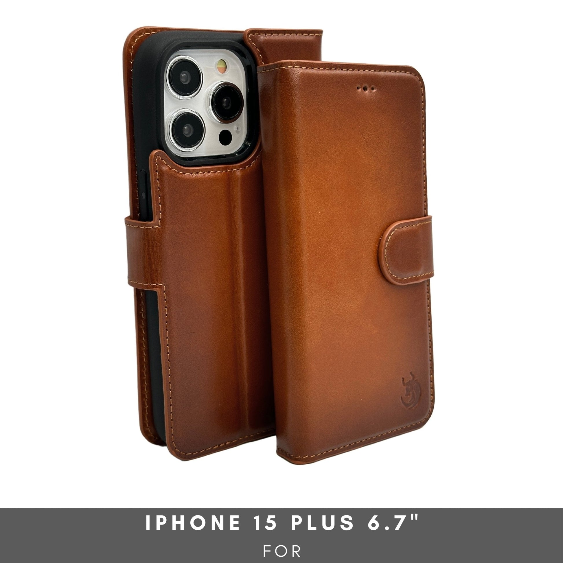 Vegas Premium Leather iPhone 15 Plus Wallet Case with MagSafe | Detachable RFID Blocking Luxury Wallet - Concordia Style Boutique