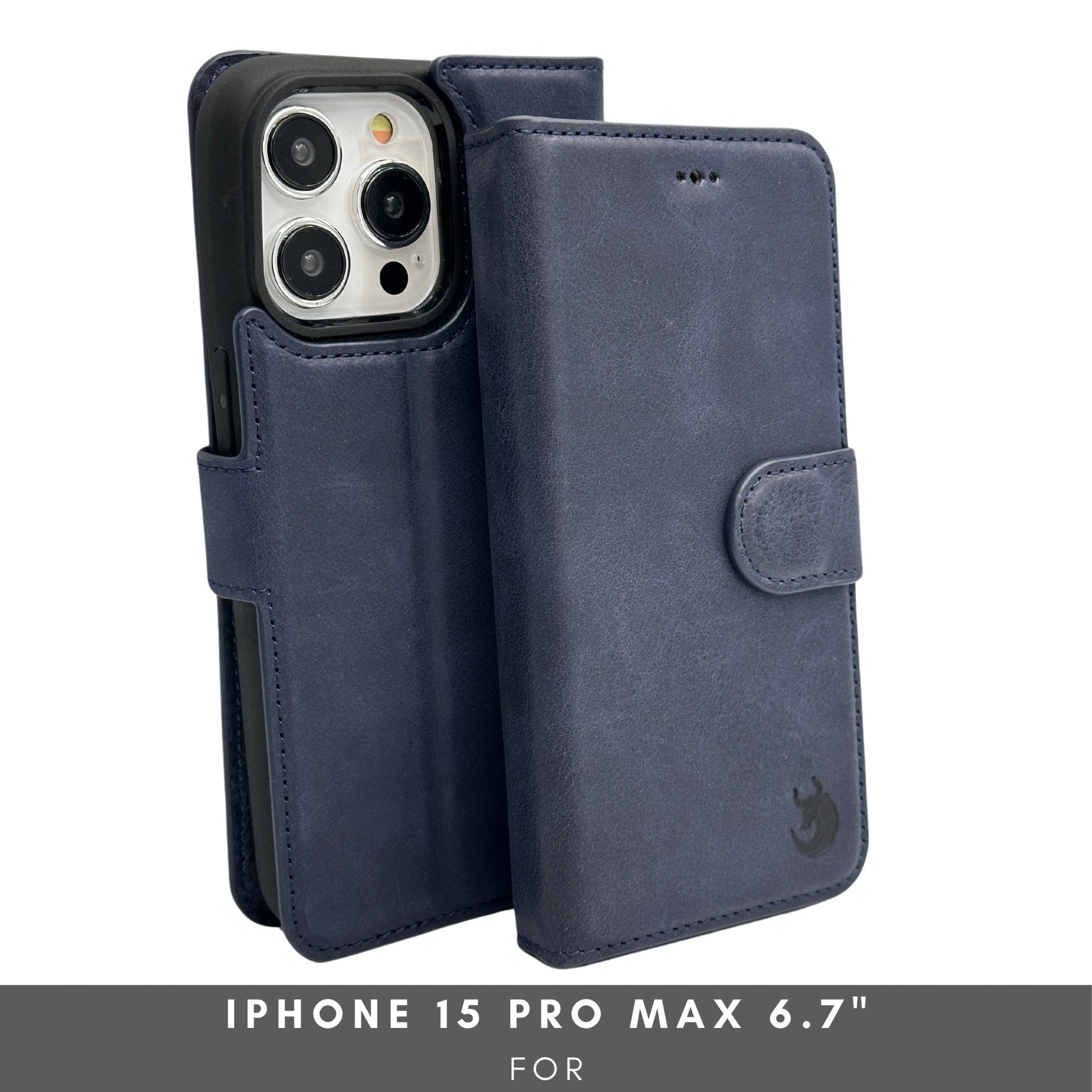 Vegas Premium Leather iPhone 15 Pro Max Wallet Case with MagSafe | Detachable RFID Blocking Luxury Wallet - Concordia Style Boutique