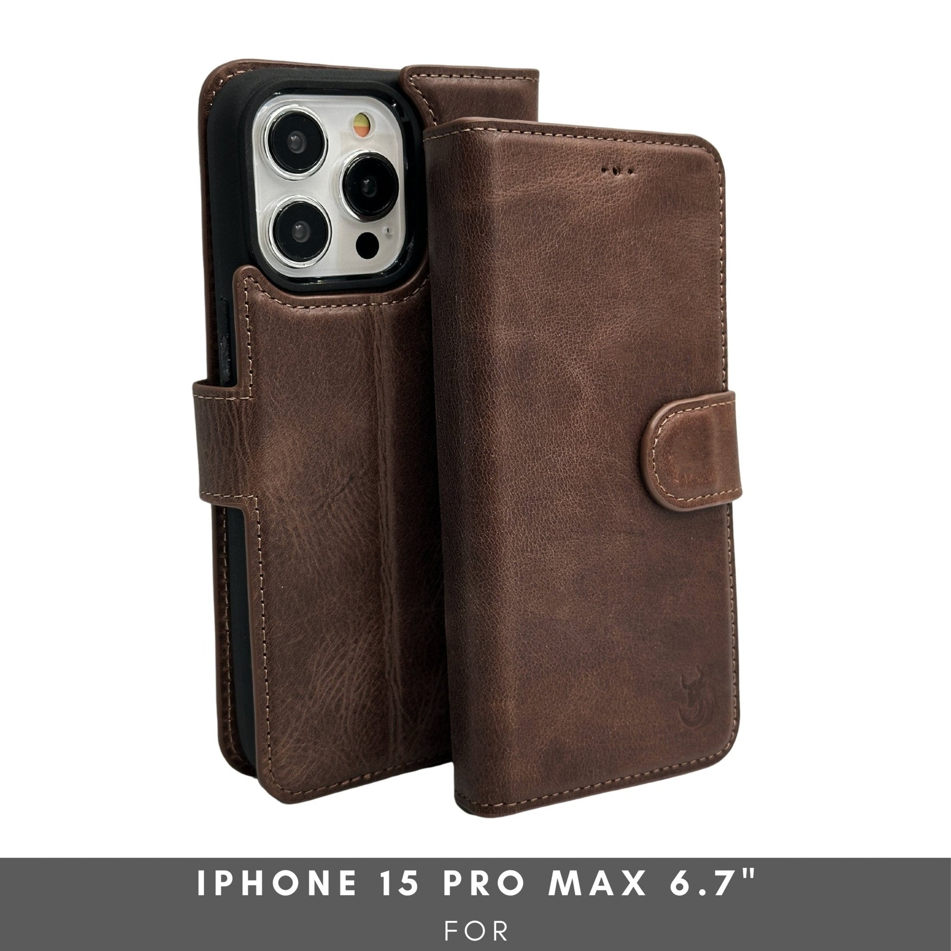Vegas Premium Leather iPhone 15 Pro Max Wallet Case with MagSafe | Detachable RFID Blocking Luxury Wallet - Concordia Style Boutique
