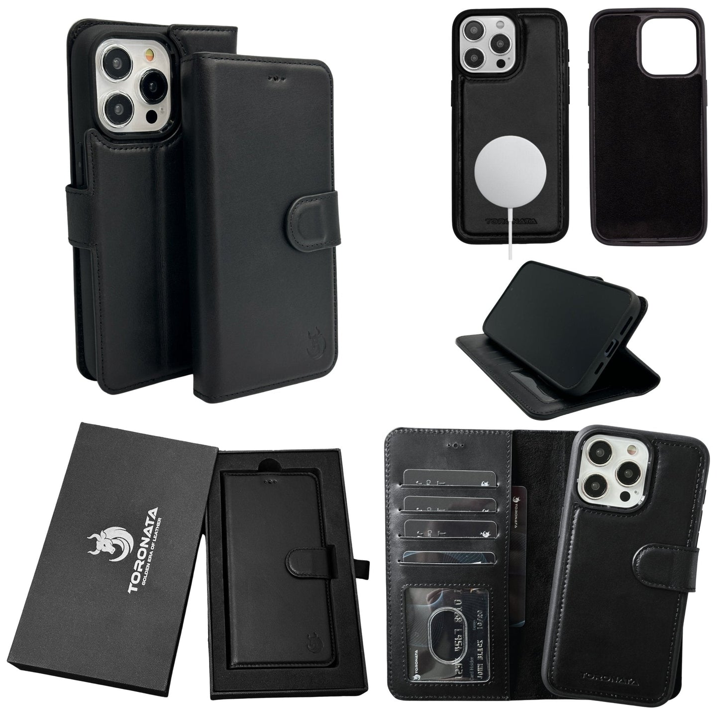 Vegas Premium Leather iPhone 15 Pro Wallet Case with MagSafe | Detachable RFID Blocking Luxury Wallet - Concordia Style Boutique