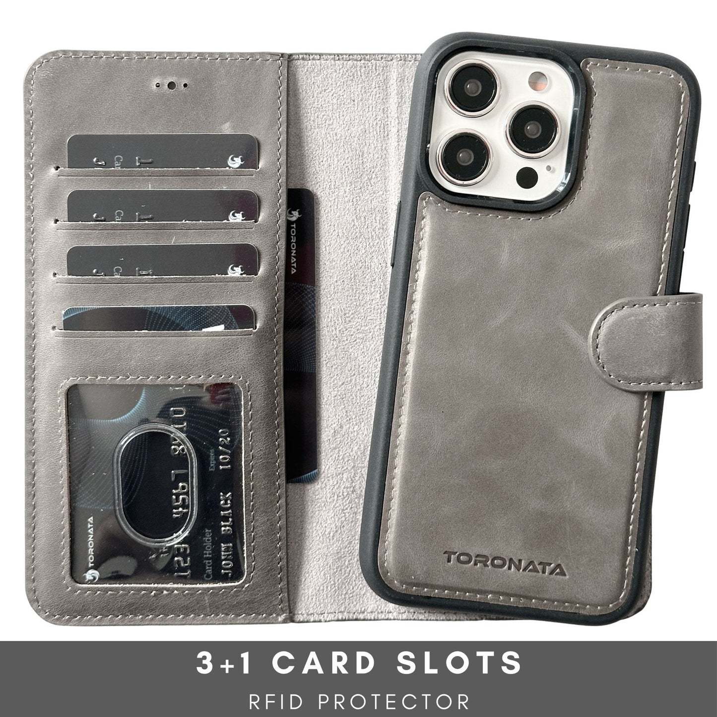 Vegas Premium Leather iPhone 15 Pro Wallet Case with MagSafe | Detachable RFID Blocking Luxury Wallet - Concordia Style Boutique