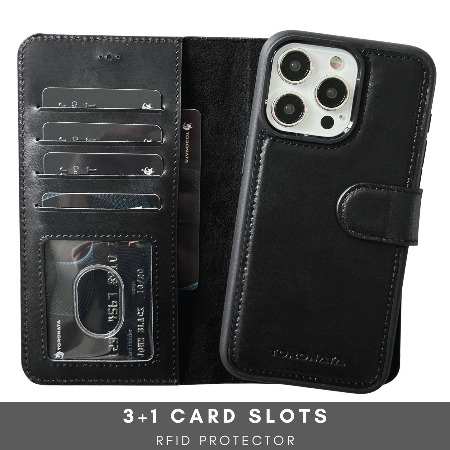 Vegas Premium Leather iPhone 15 Wallet Case with MagSafe | Detachable RFID Blocking Luxury Wallet - Concordia Style Boutique