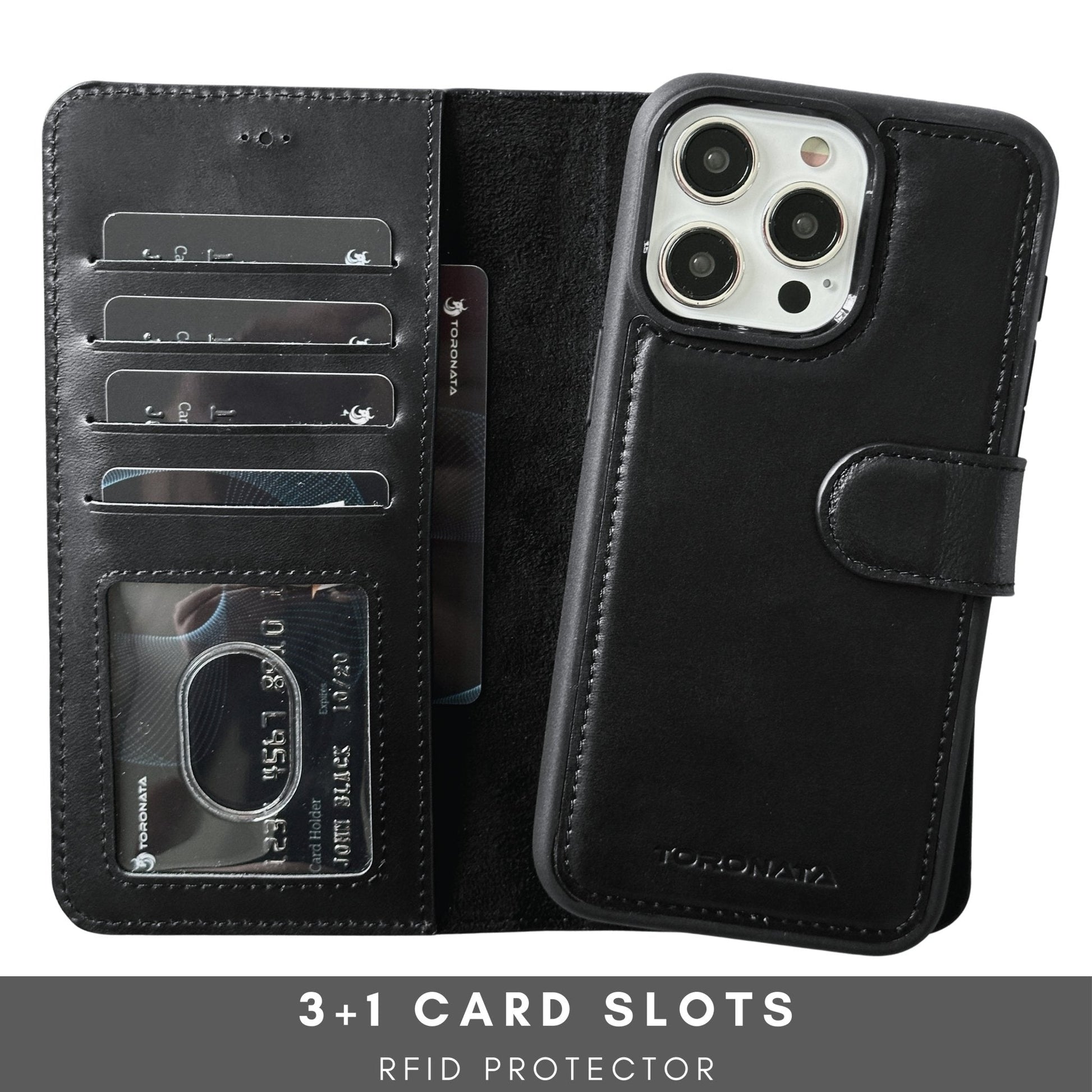 Vegas Premium Leather iPhone 15 Wallet Case with MagSafe | Detachable RFID Blocking Luxury Wallet - Concordia Style Boutique