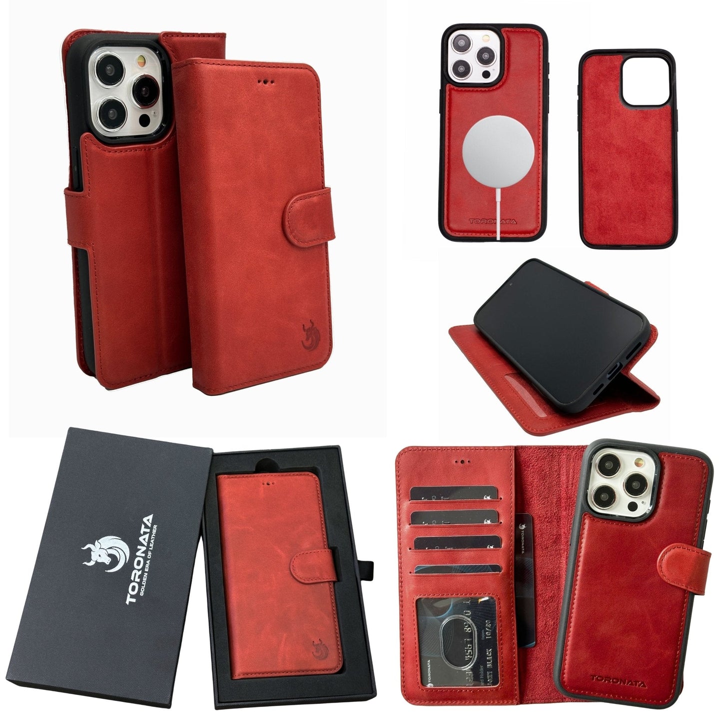 Vegas Premium Leather iPhone 15 Wallet Case with MagSafe | Detachable RFID Blocking Luxury Wallet - Concordia Style Boutique
