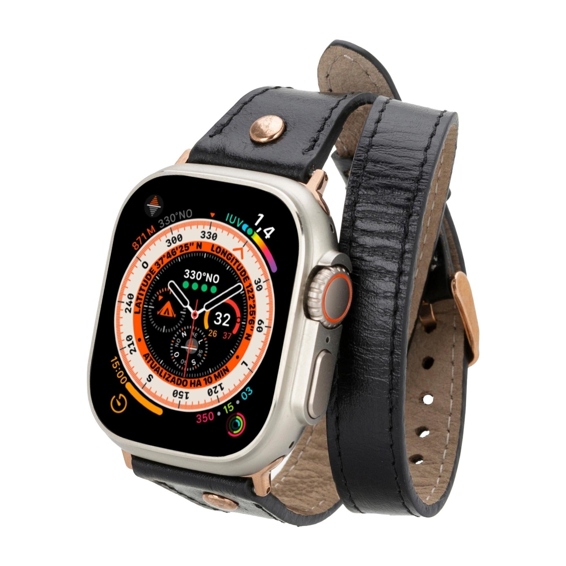 Vernon Double Tour Leather Bands for Apple Watch 9, Ultra 2 and SE - Concordia Style Boutique