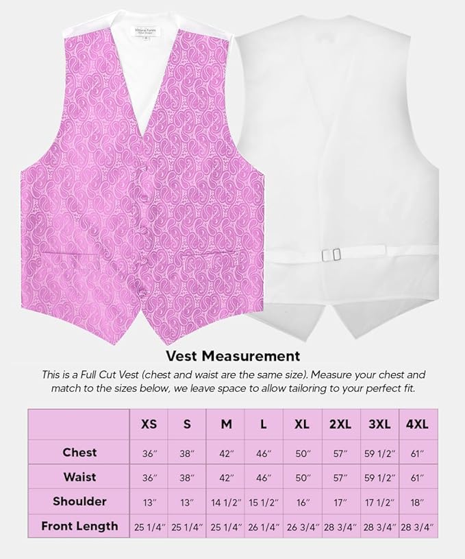 Vittorio Farina Men's Mint Woven Paisley Vest, Necktie, Bow Tie and Pocket Square Set (White Back)