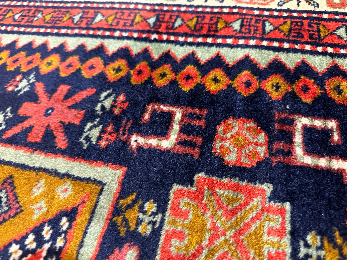 Vintage Armenian Karabakh/Artsakh Wool Rug | 1960s Hand-Knotted 4x7