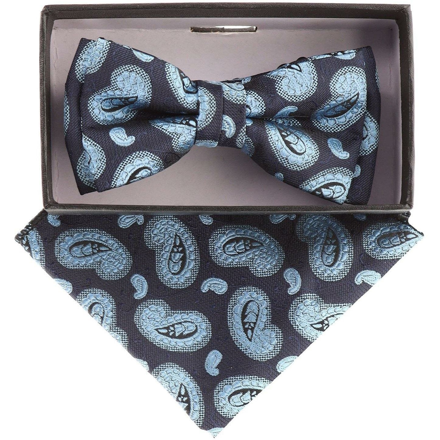 Vittorio Farina Boy's Floral Print Design Bow Tie & Pocket Square in Gift Box