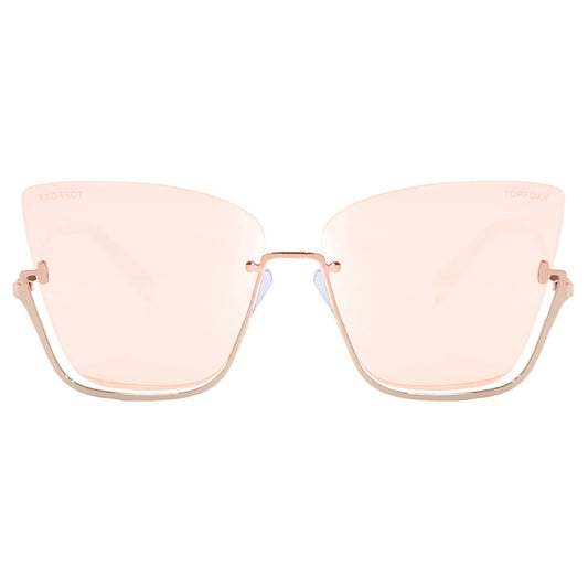 Vixen - Rosegold Frame Rosegold Lens Metal Cateye Sunglasses - Concordia Style Boutique