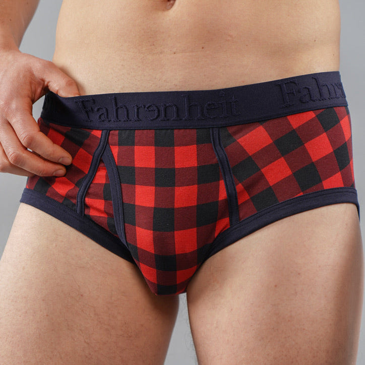 Wayne Brief/ Red Buffalo Check - Concordia Style Boutique