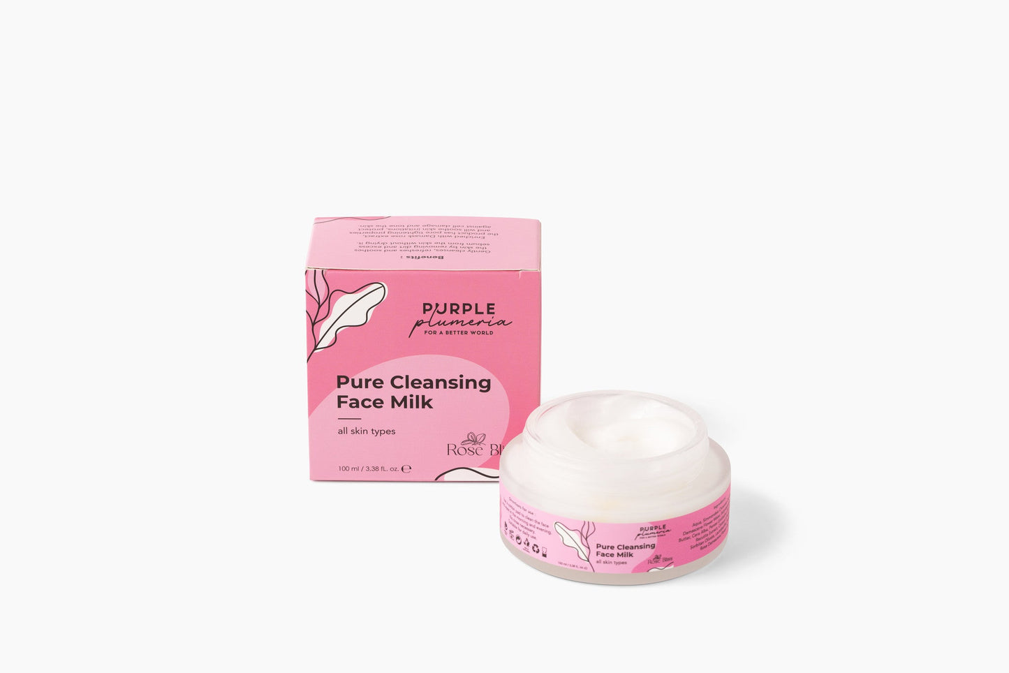 Natural Cleansing Face Milk – Rose Bliss – Hydrating & Refreshing for Everyday Use