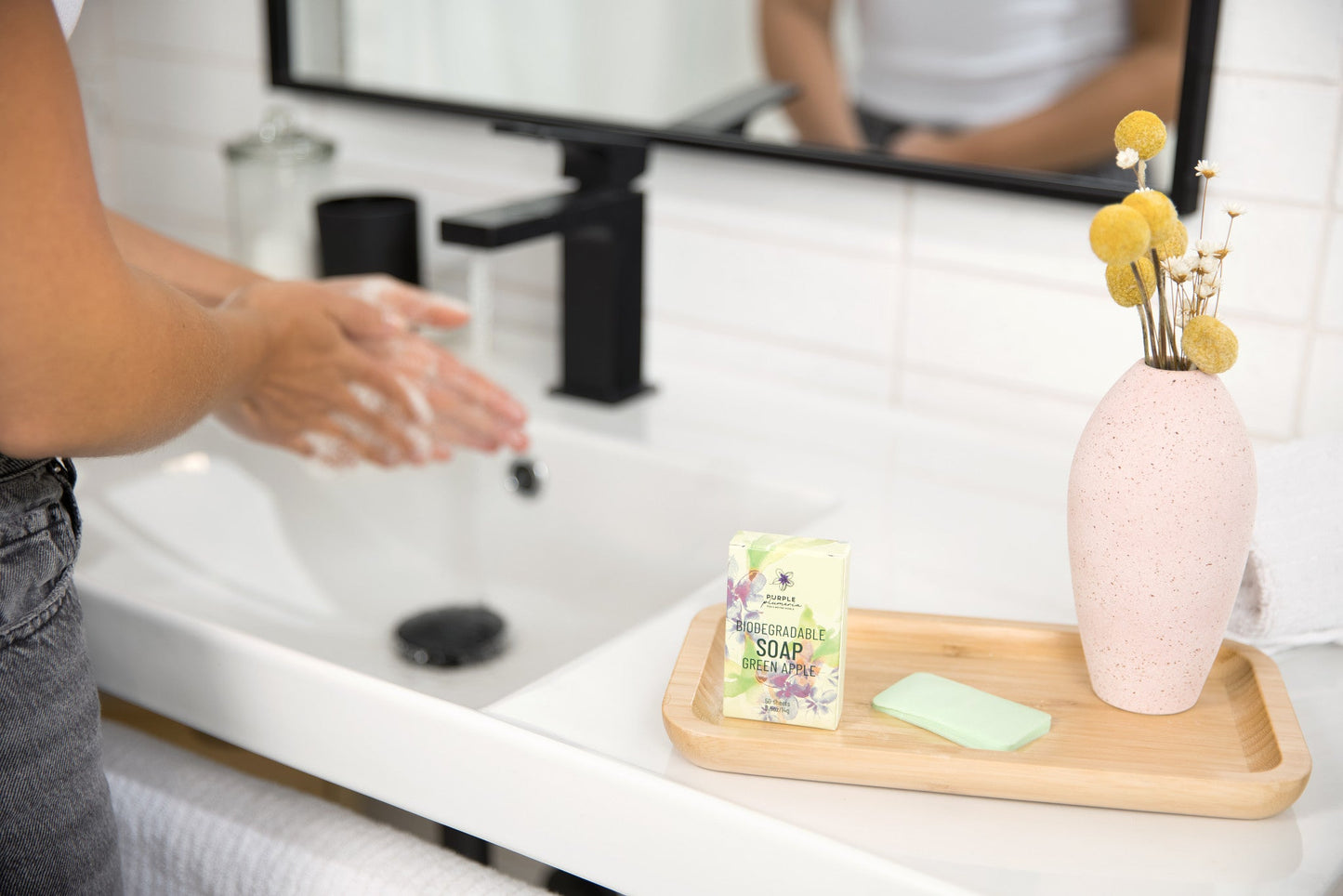 Biodegradable Soap Sheets - Jasmine & Green Apple. Perfect for Camping & Travel