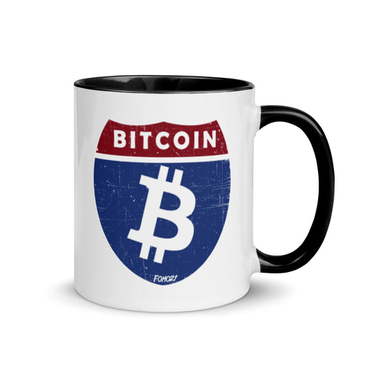 Bitcoin Road Sign Coffee Mug - Concordia Style Boutique