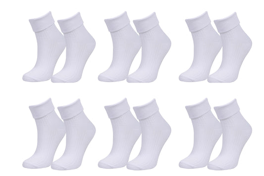 98% Organic Cotton Luxury Women's Socks 6-Pack.