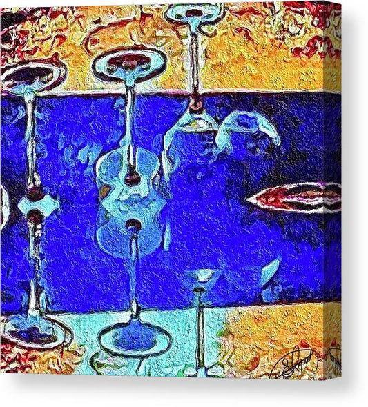 Wine Glass Art - Canvas Print