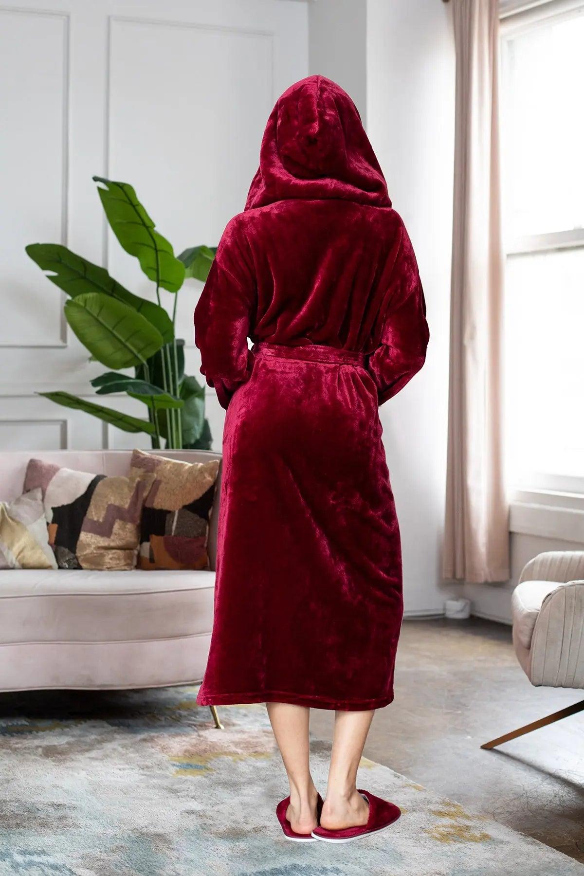 Women’s Plush Hooded Robe - Spa-Worthy Comfort at Home - Concordia Style Boutique