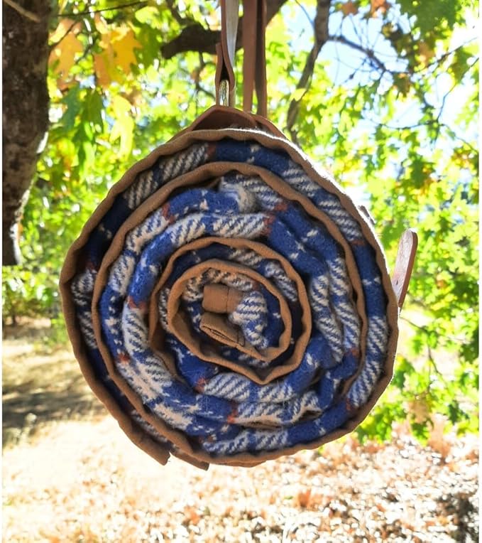 Wool Canvas Camping Blanket - Waxed Canvas Outdoor Blanket / Bushcraft Blanket - Concordia Style Boutique