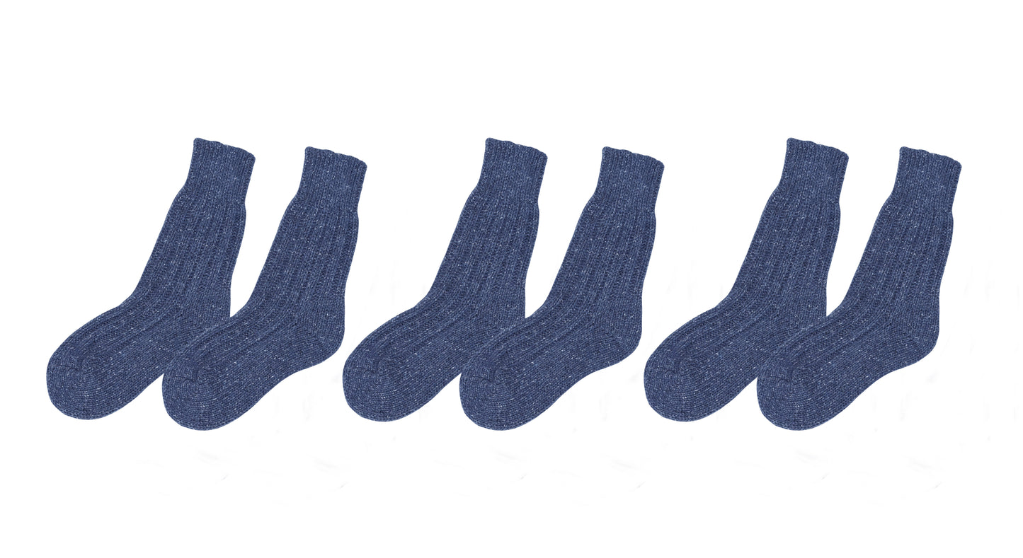 tittimitti® Wool-Silk Blend Men's Socks. 3 Pairs. Made in Italy.