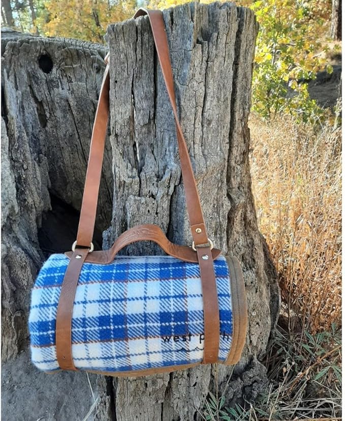 Wool Canvas Camping Blanket - Waxed Canvas Outdoor Blanket / Bushcraft Blanket - Concordia Style Boutique