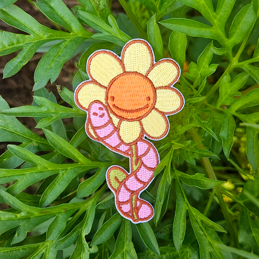 Worm Flower Friends Iron on Patch - Concordia Style Boutique