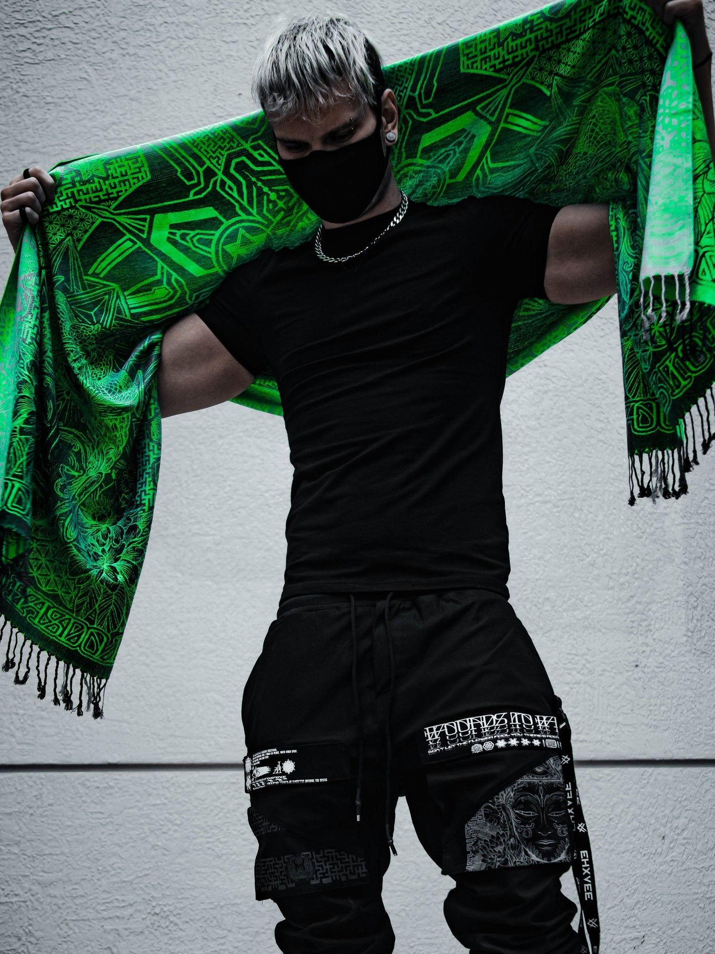 WOUNDS TO WISDOM • Yantrart x Rage Nation • UV-Reactive Gradient Shawl - Concordia Style Boutique