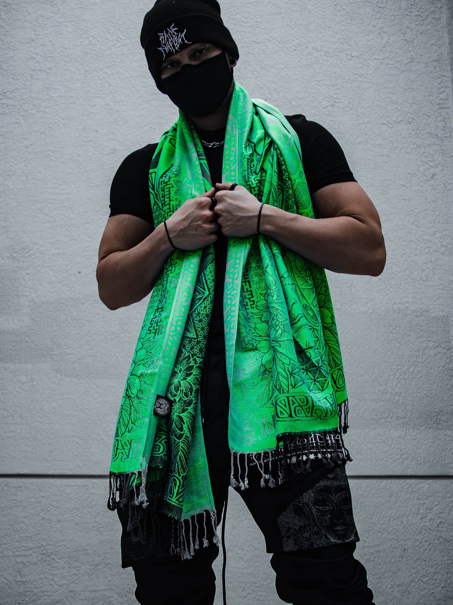 WOUNDS TO WISDOM • Yantrart x Rage Nation • UV-Reactive Gradient Shawl - Concordia Style Boutique