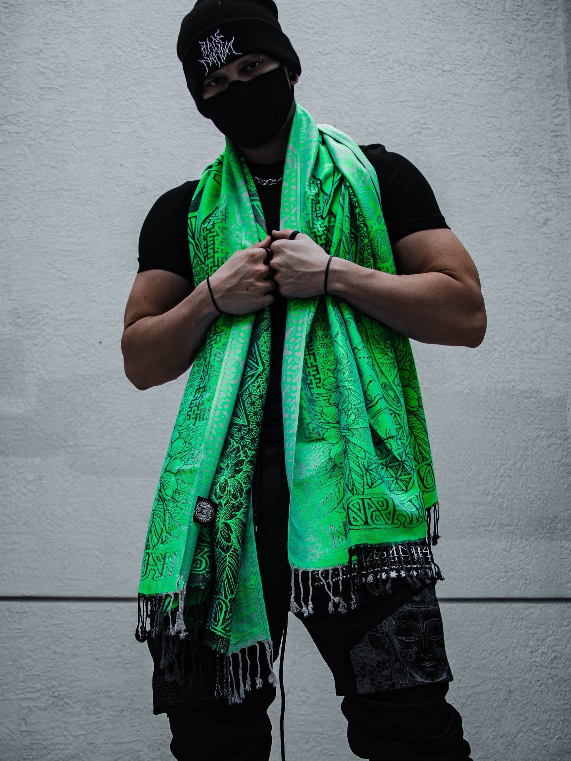 WOUNDS TO WISDOM • Yantrart x Rage Nation • UV-Reactive Gradient Shawl - Concordia Style Boutique