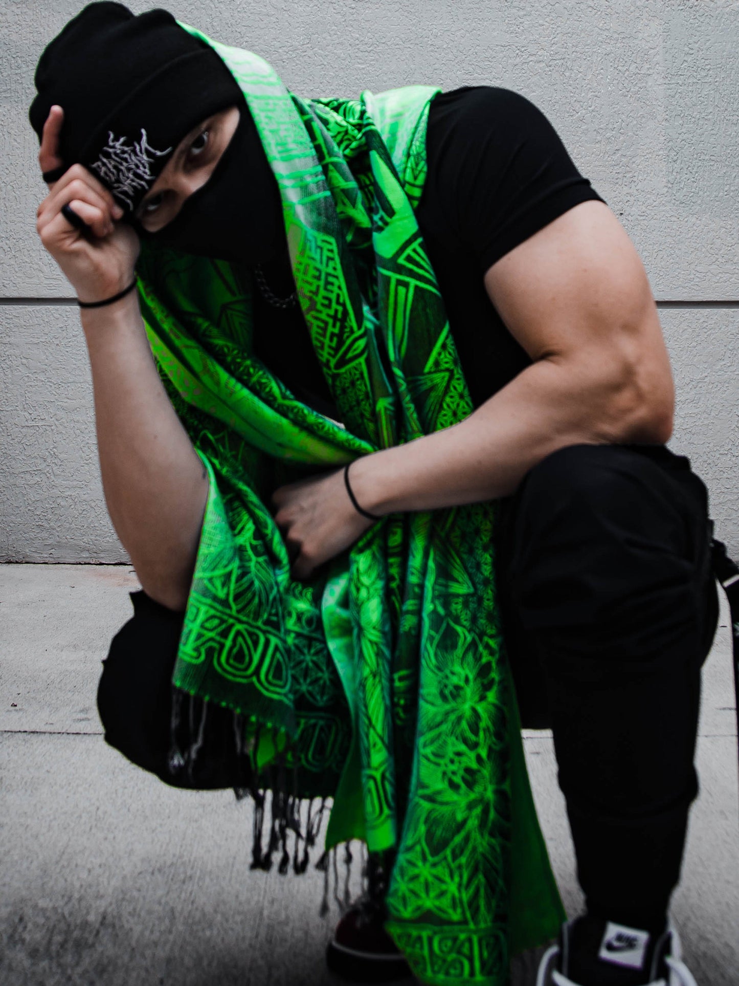 WOUNDS TO WISDOM • Yantrart x Rage Nation • UV-Reactive Gradient Shawl - Concordia Style Boutique