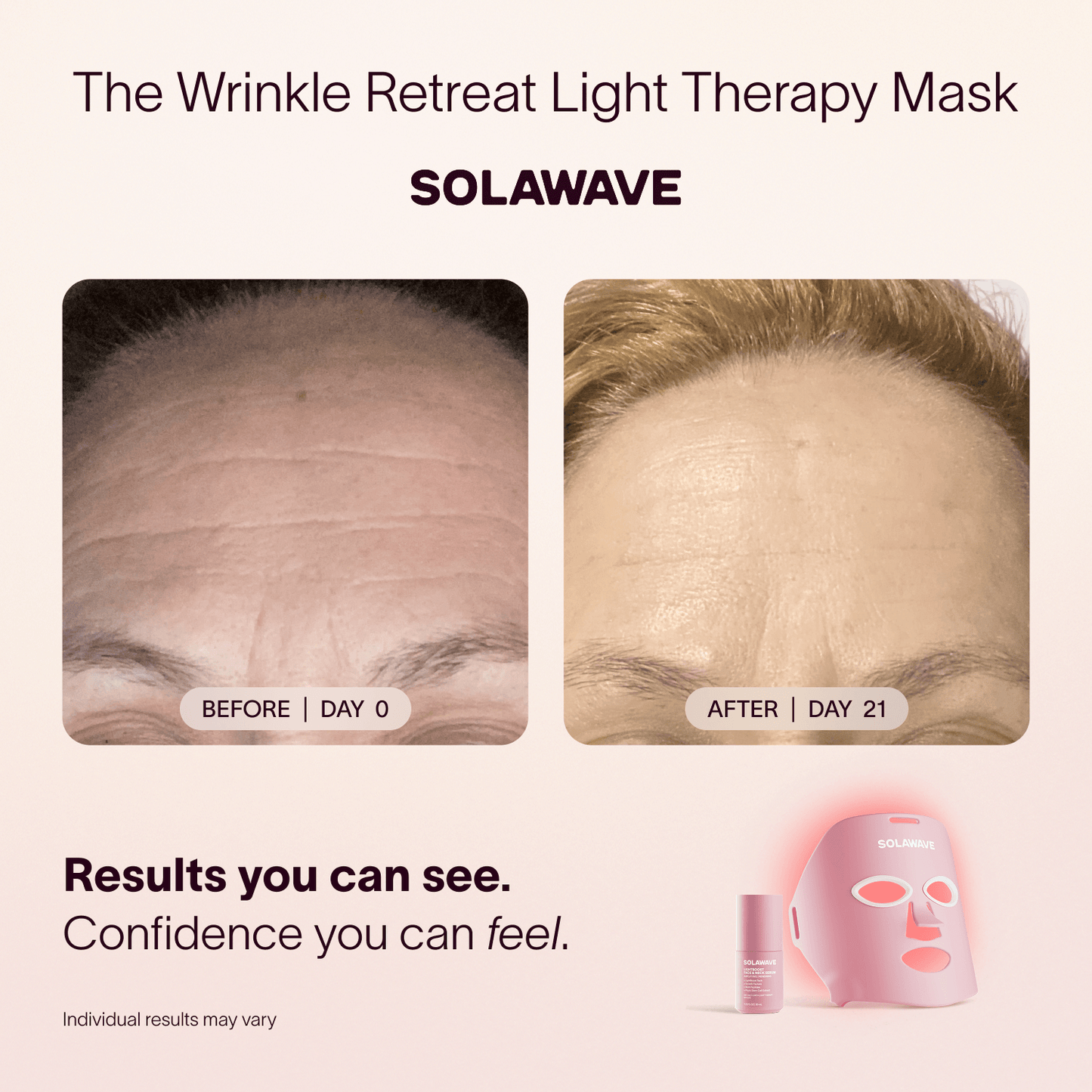 Wrinkle Retreat Face Mask & LightBoost Serum Kit
