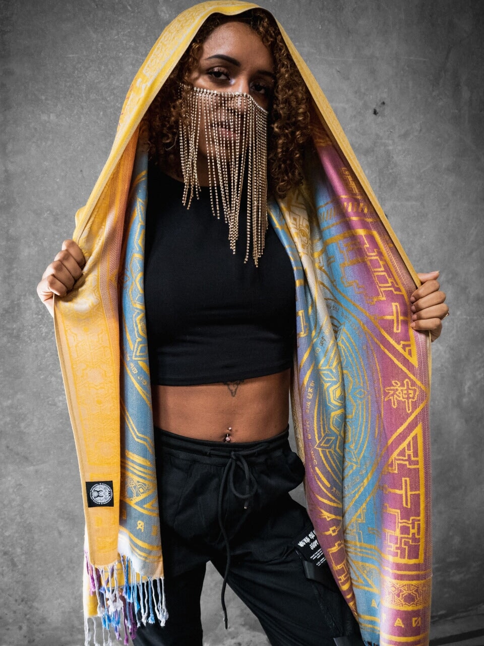 YELLOW AMETHYST DHARMA • Reversible Festival Shawl/Scarf - Concordia Style Boutique