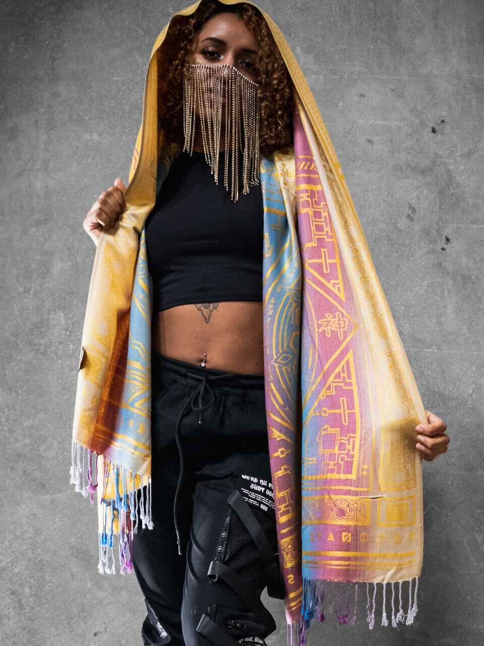 YELLOW AMETHYST DHARMA • Reversible Festival Shawl/Scarf - Concordia Style Boutique