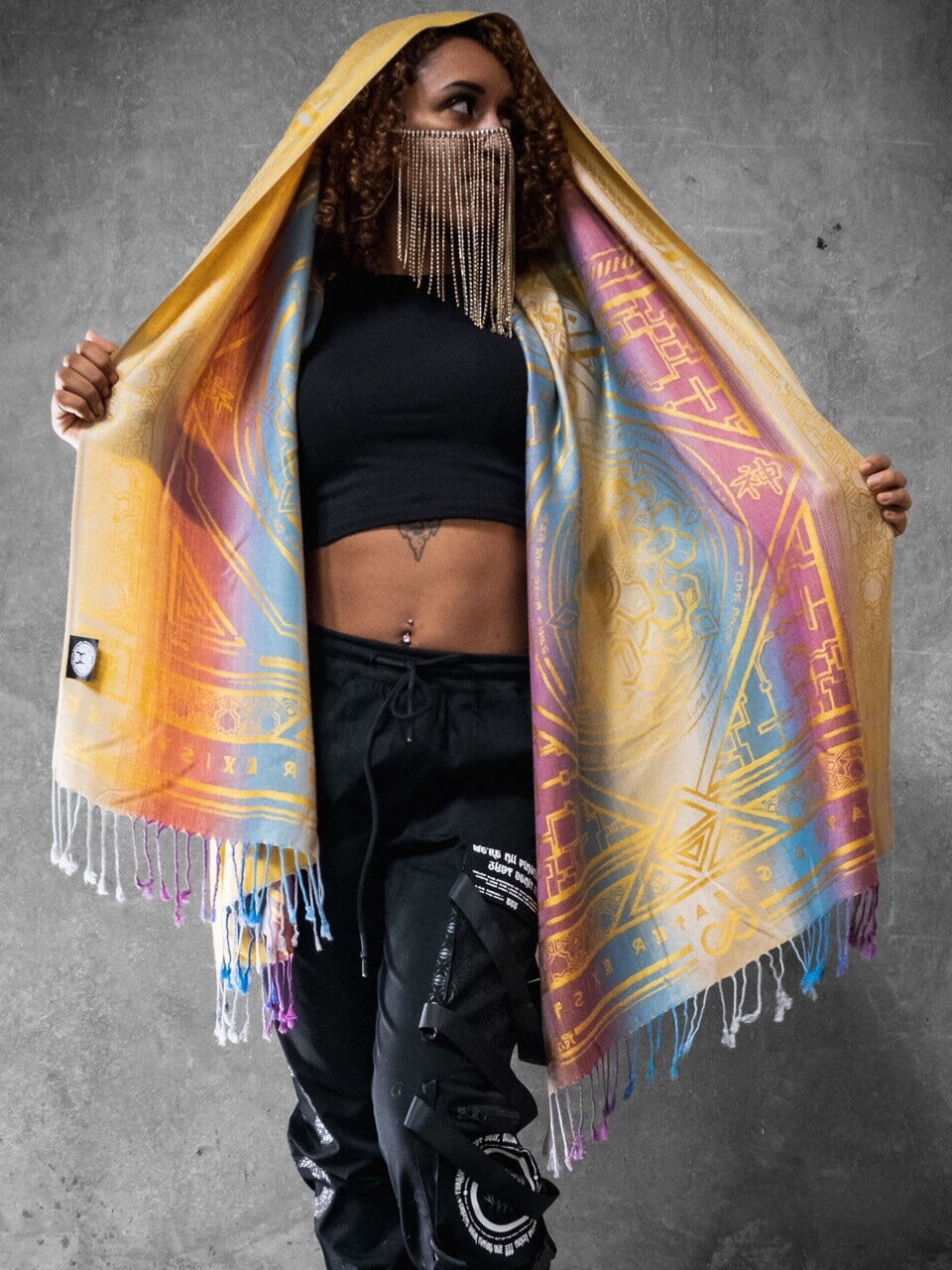 YELLOW AMETHYST DHARMA • Reversible Festival Shawl/Scarf - Concordia Style Boutique
