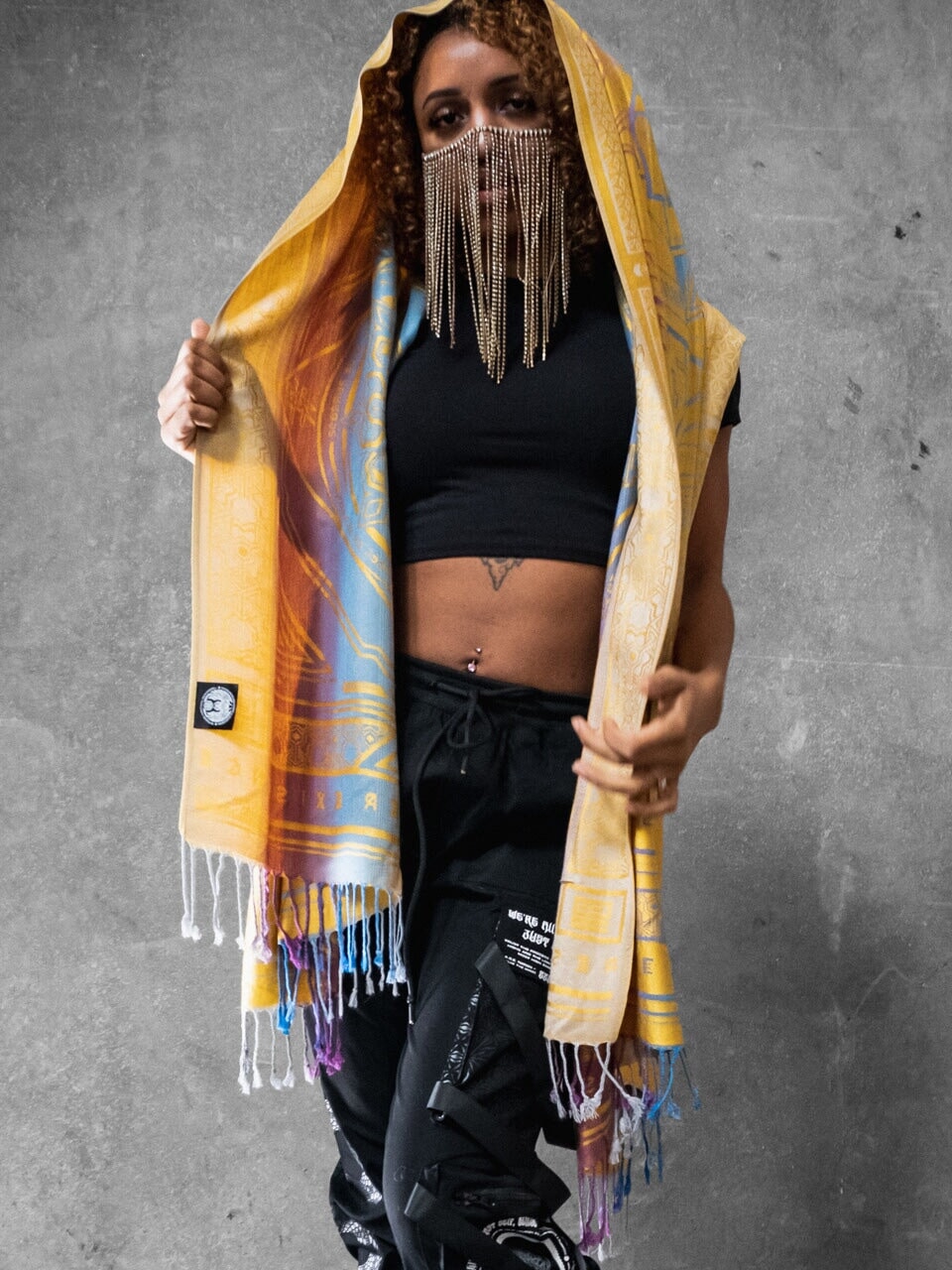 YELLOW AMETHYST DHARMA • Reversible Festival Shawl/Scarf - Concordia Style Boutique