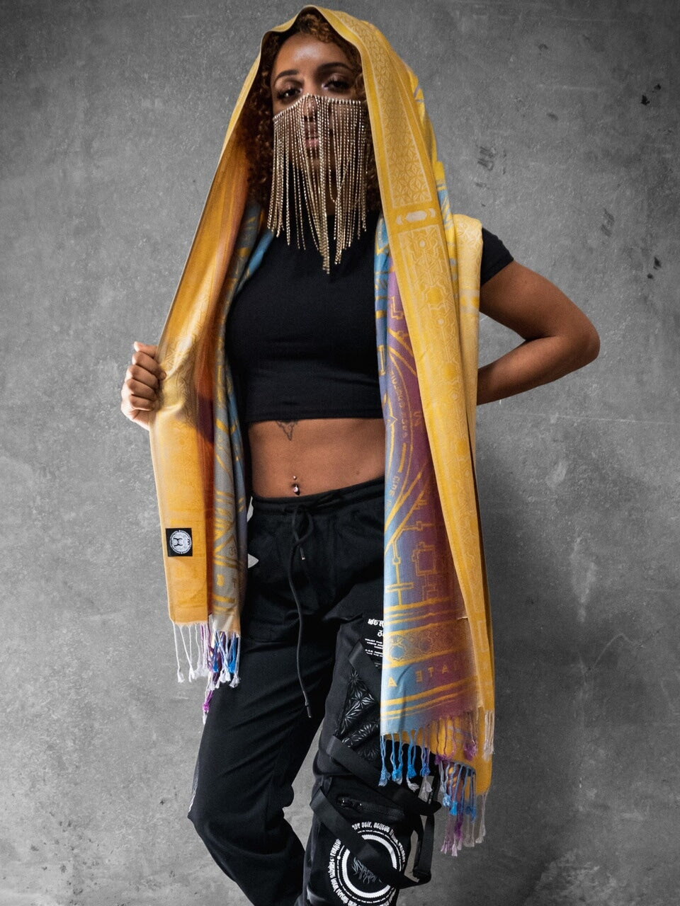 YELLOW AMETHYST DHARMA • Reversible Festival Shawl/Scarf - Concordia Style Boutique
