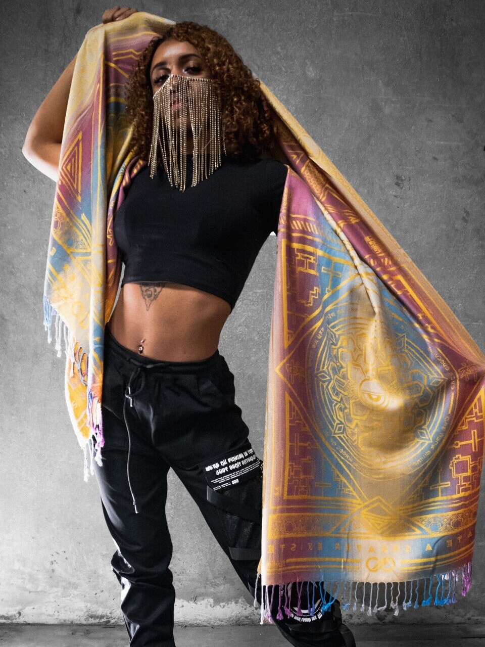 YELLOW AMETHYST DHARMA • Reversible Festival Shawl/Scarf - Concordia Style Boutique