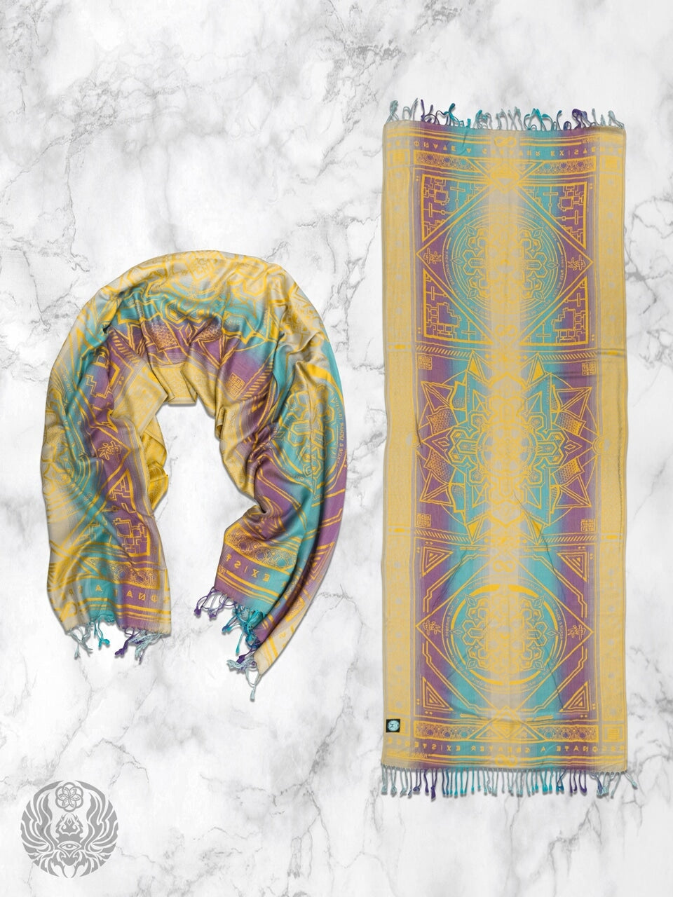 YELLOW AMETHYST DHARMA • Reversible Festival Shawl/Scarf - Concordia Style Boutique