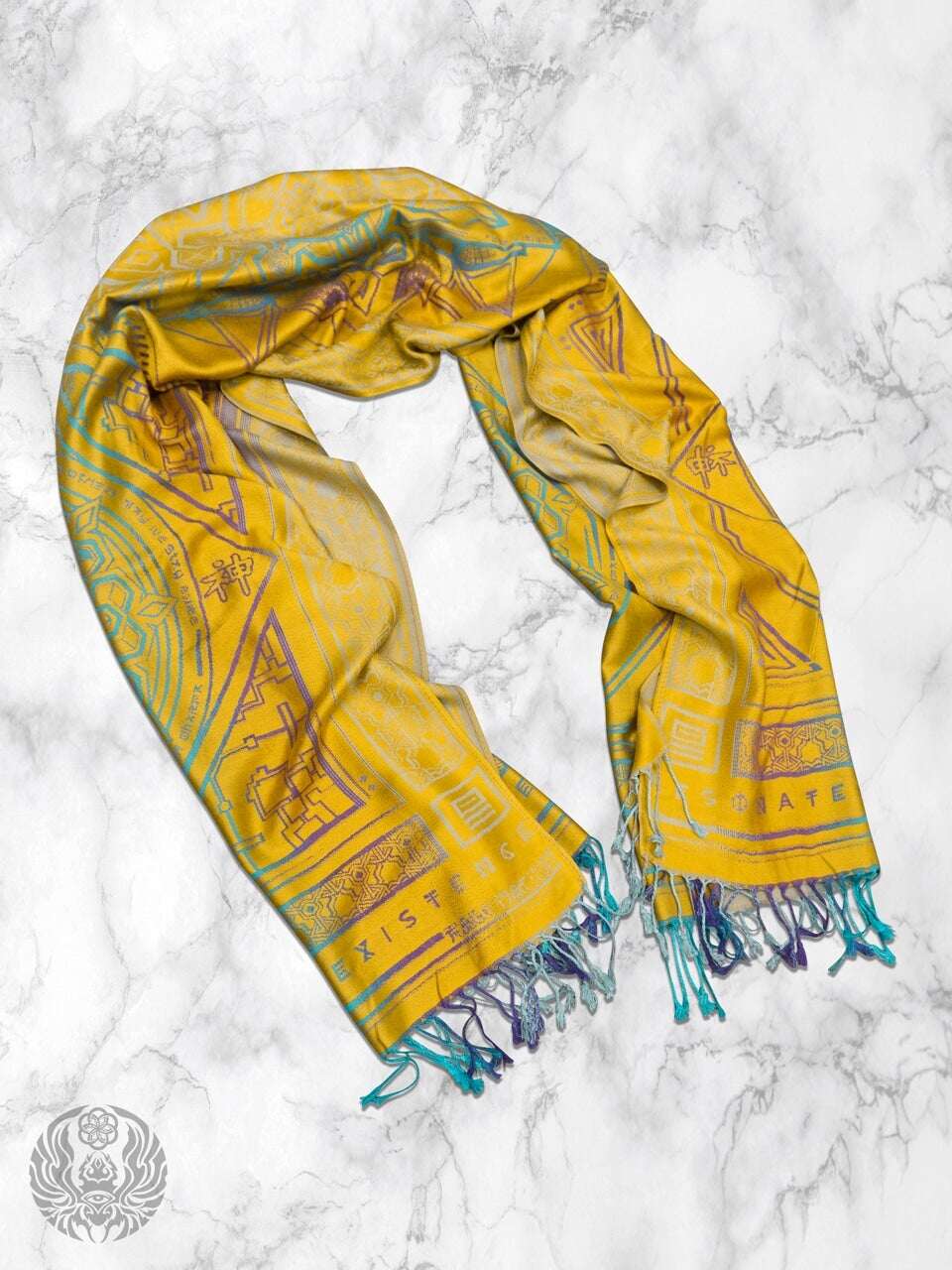 YELLOW AMETHYST DHARMA • Reversible Festival Shawl/Scarf - Concordia Style Boutique