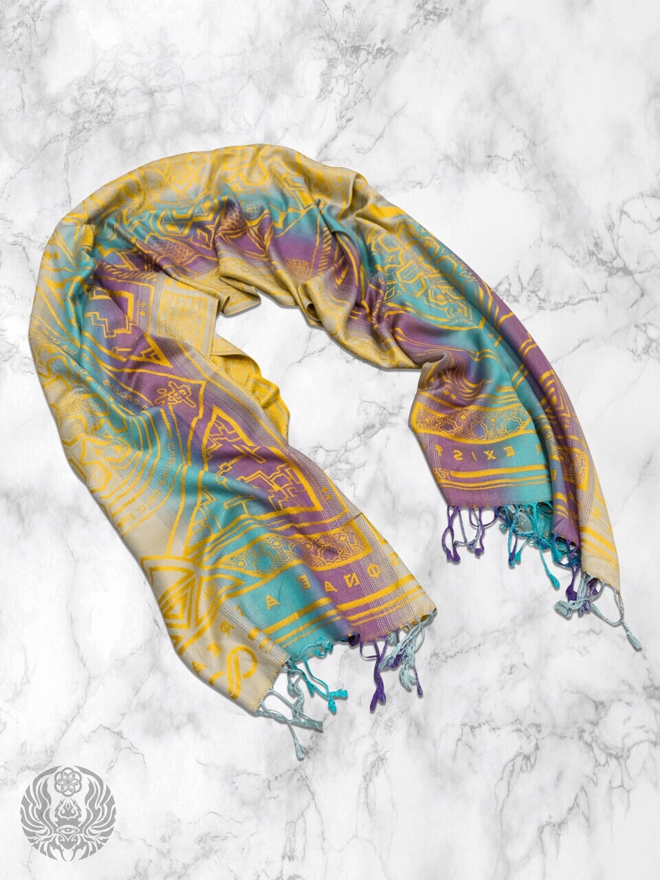YELLOW AMETHYST DHARMA • Reversible Festival Shawl/Scarf - Concordia Style Boutique