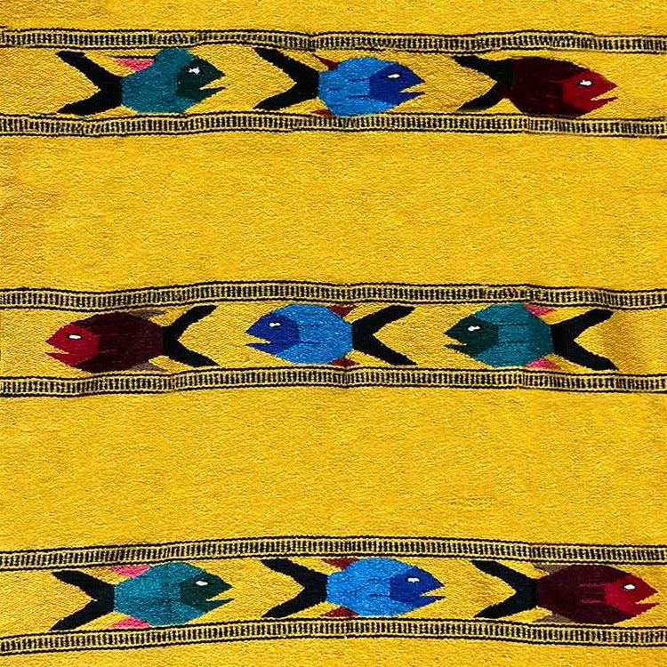 Yellow Baja Fish Blanket - Concordia Style Boutique
