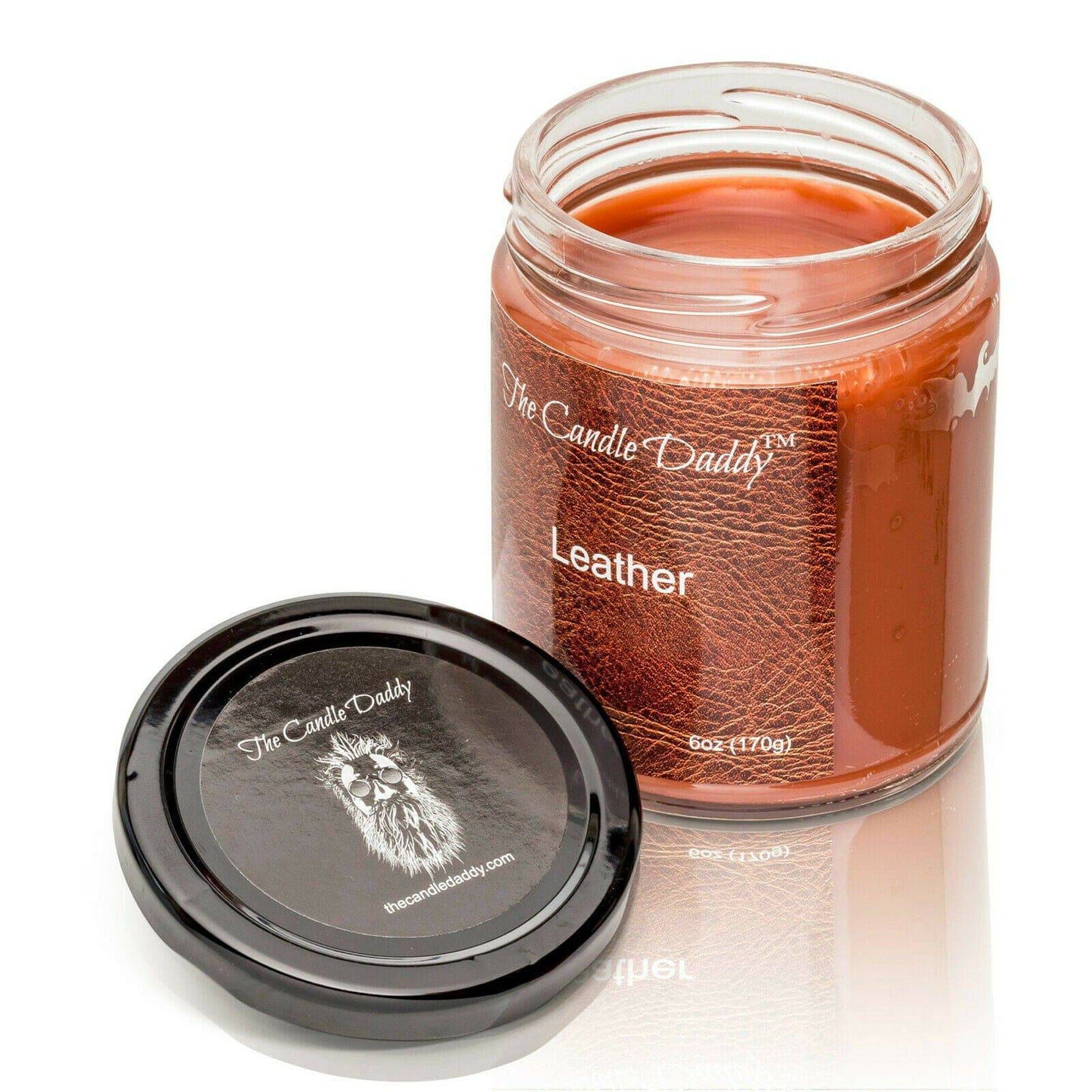 Leather Scented Candle- 6 Ounce - 40 Hour Burn