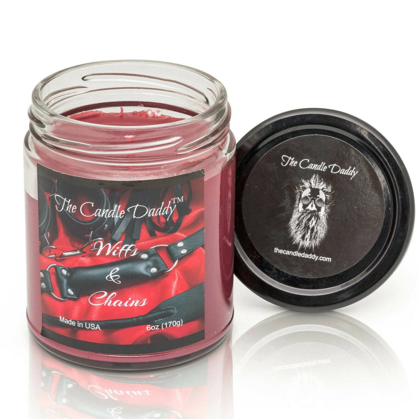 Wiffs & Chains Red Leather - 6 Ounce - 40 Hour Burn