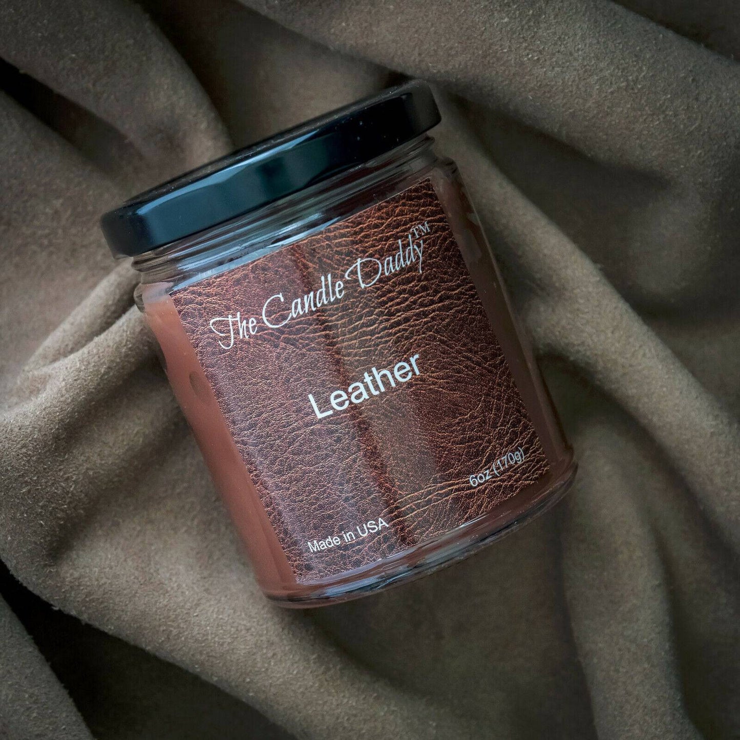 Leather Scented Candle- 6 Ounce - 40 Hour Burn