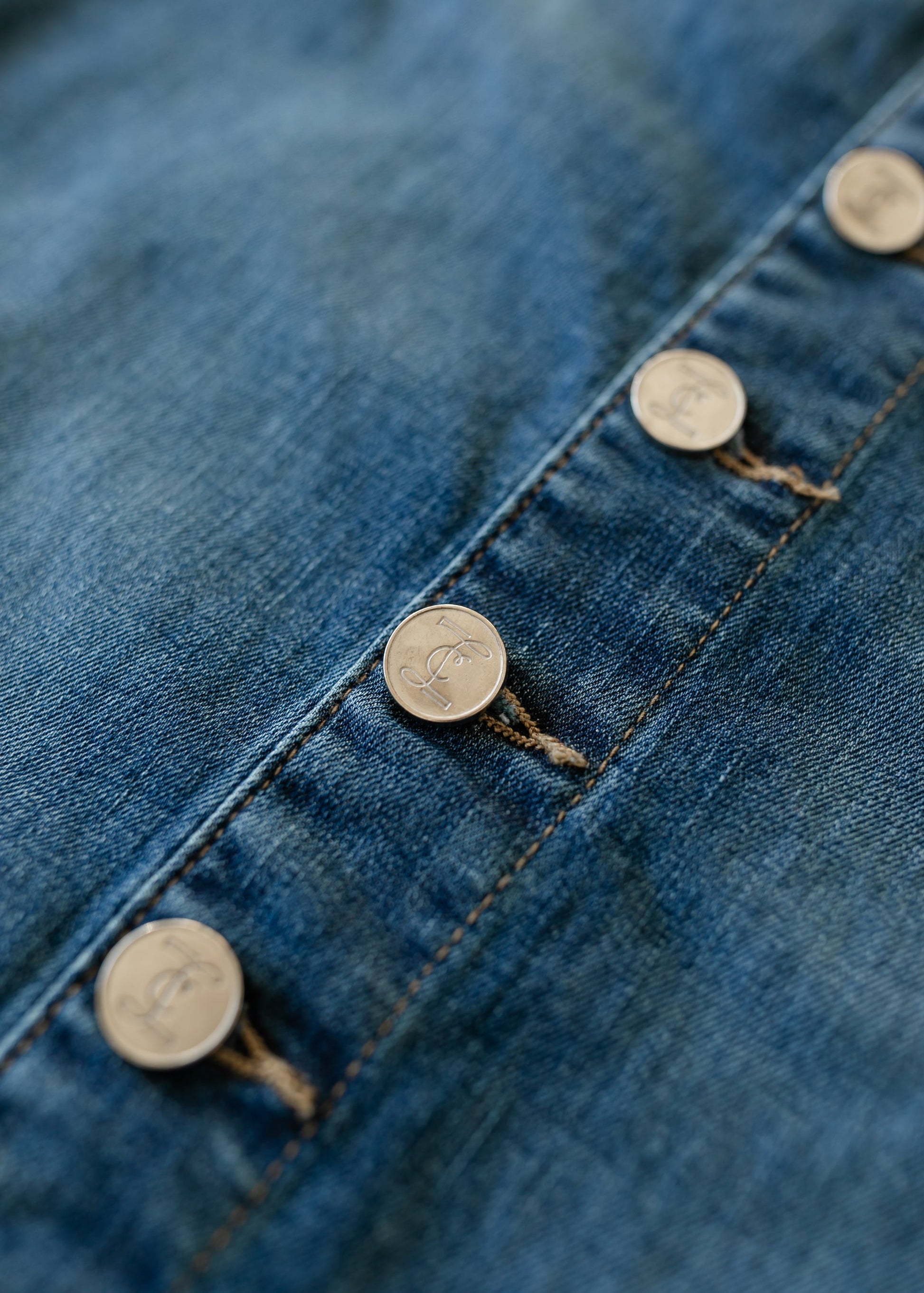 Zana Front Button Denim Midi Skirt - Concordia Style Boutique