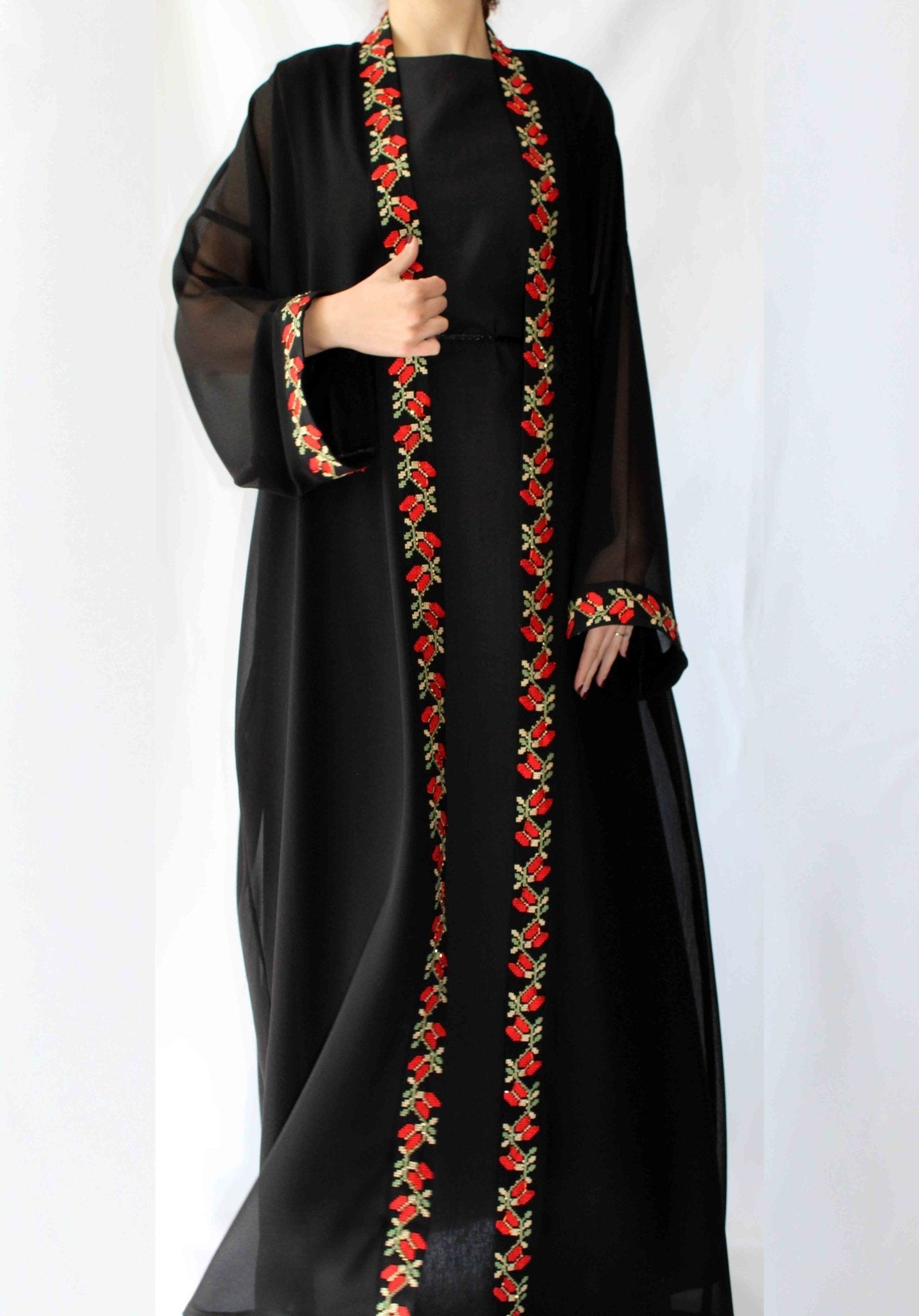 Zaytouna Hand-beaded Embroidered Abaya