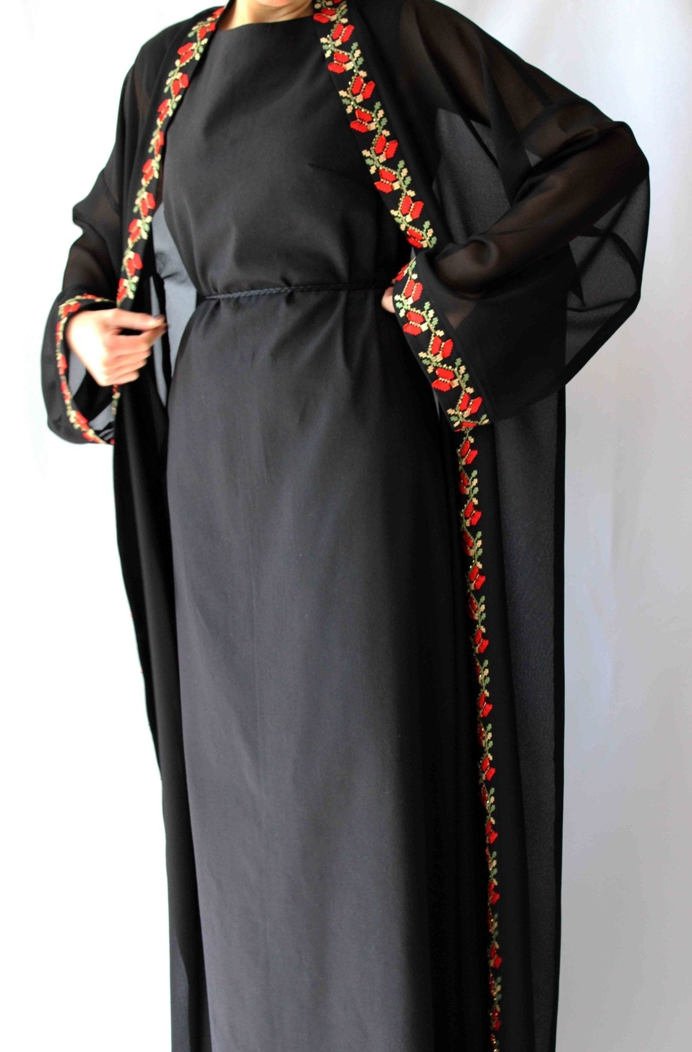 Zaytouna Hand-beaded Embroidered Abaya