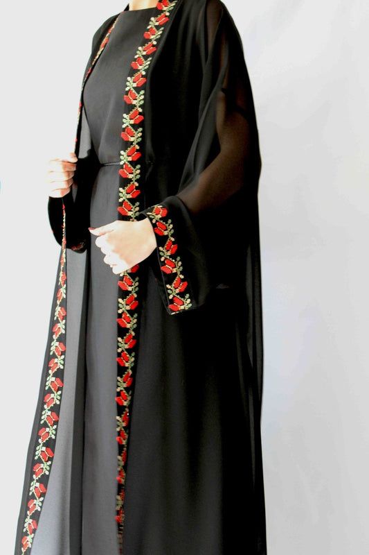 Zaytouna Hand-beaded Embroidered Abaya