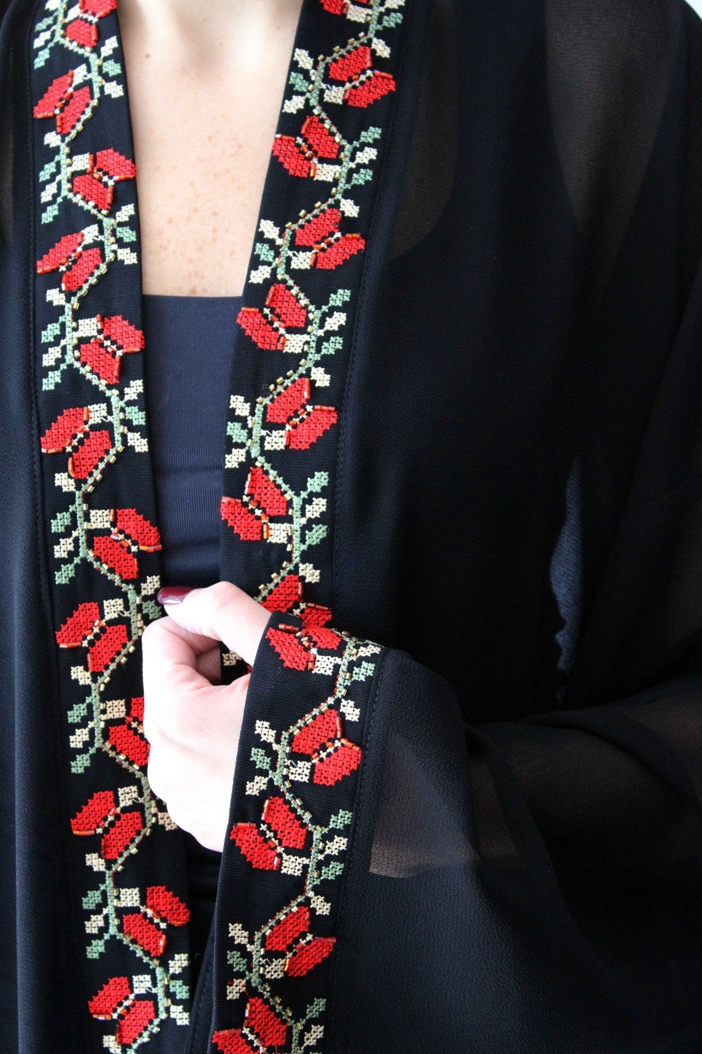 Zaytouna Hand-beaded Embroidered Abaya