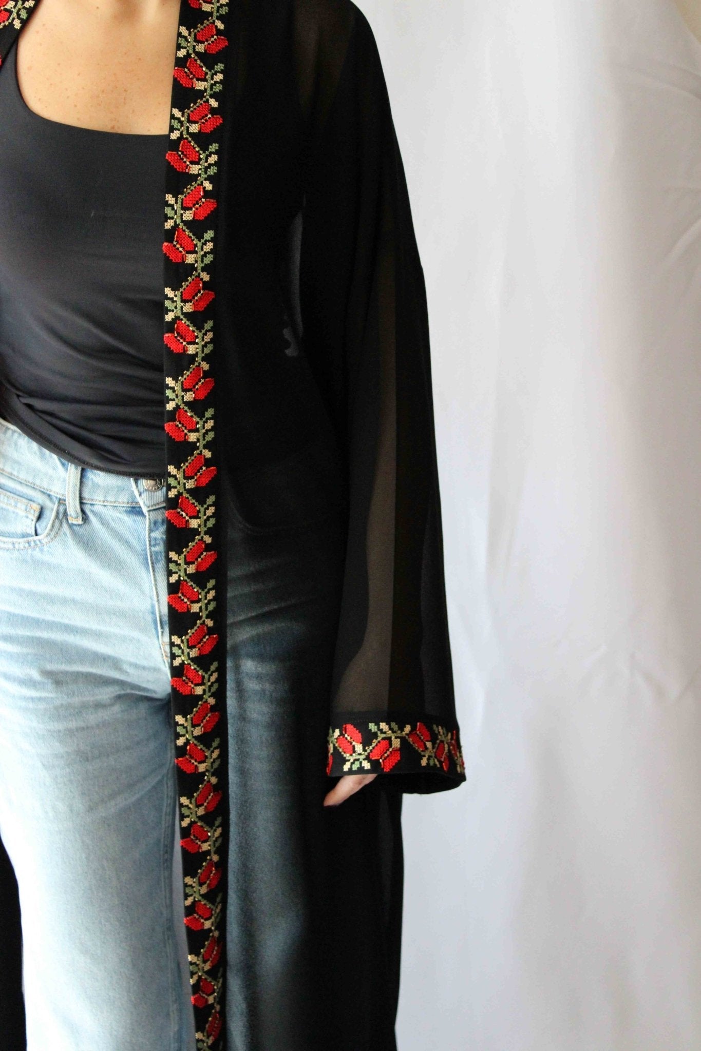 Zaytouna Hand-beaded Embroidered Abaya