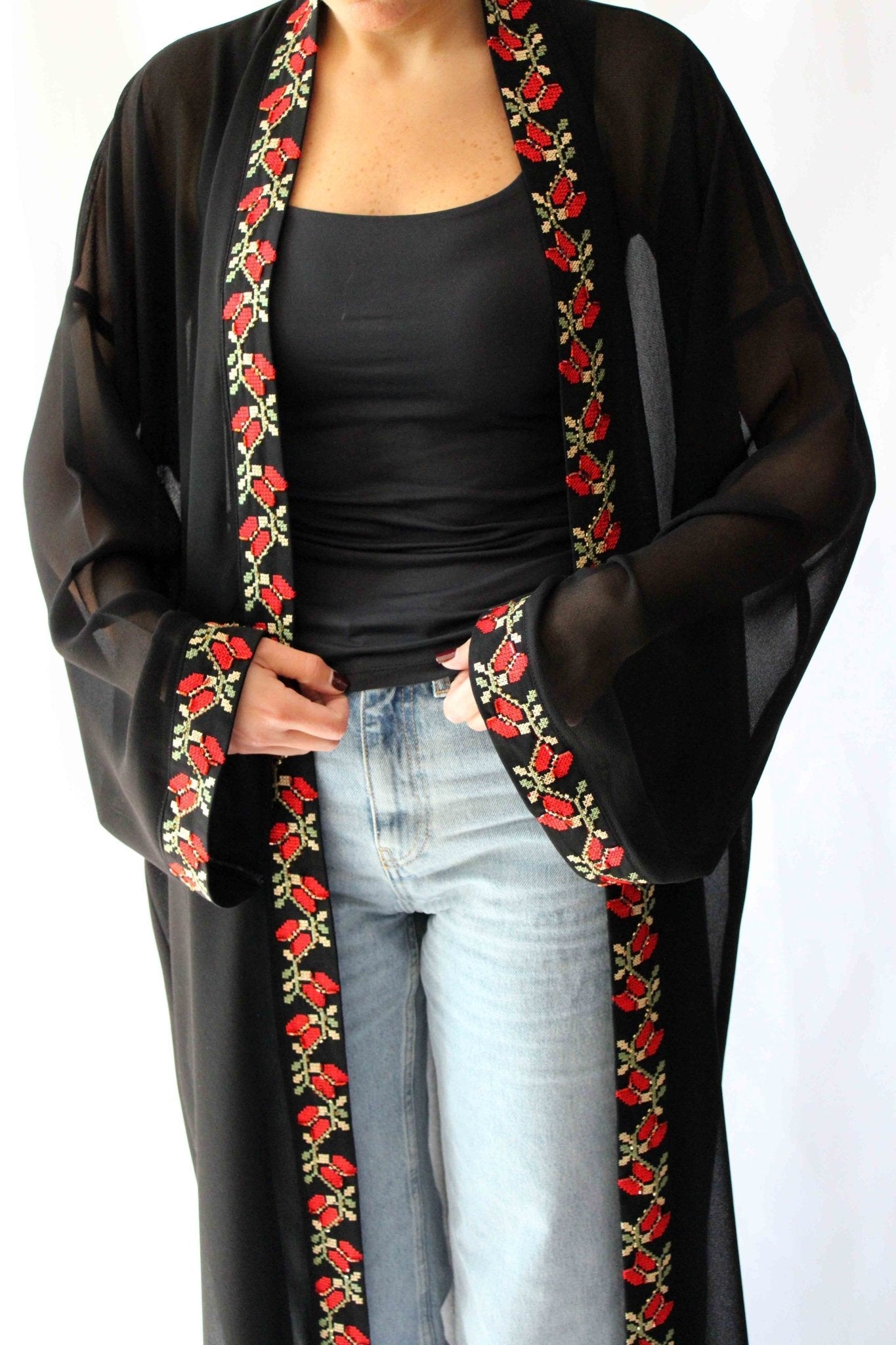 Zaytouna Hand-beaded Embroidered Abaya