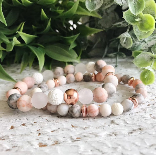 PINK ZEBRA JASPER BRACELET - Concordia Style Boutique